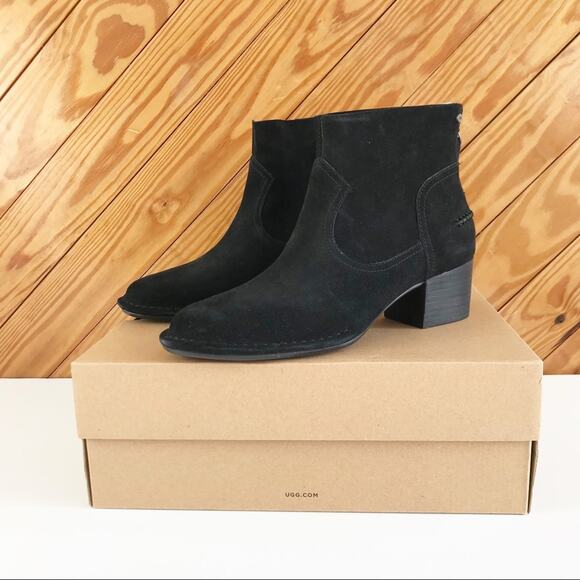 UGG Bandara Black Suede Ankle Boot - Picture 2 of 10